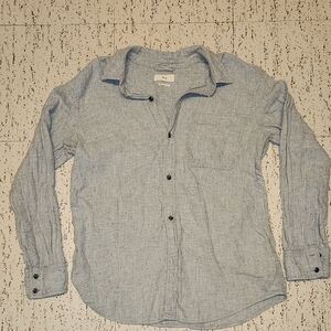 Tna Grey Multi Color Speckle Button Down Long Sleeve Casual Dress Shirt
